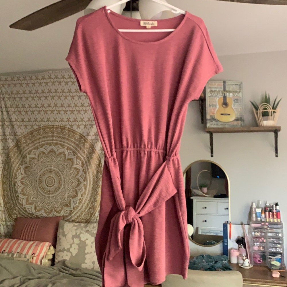 Pink tie dress